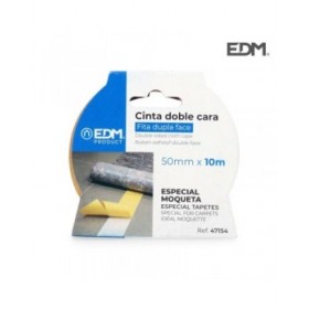 Nastro Adesivo EDM 47154 10 m x 50 mm 50 mm x 10 m Bianco