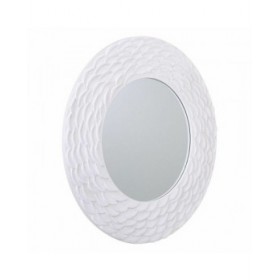 Specchio da parete Alexandra House Living Bianco 80 x 2 x 80 cm Cerchi