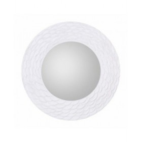 Specchio da parete Alexandra House Living Bianco 80 x 2 x 80 cm Cerchi