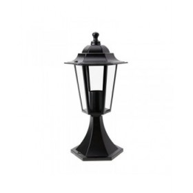 Lanterna EDM 73414 Zurich Nero 60 W E27 16 x 40 cm Alluminio