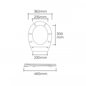 Tavoletta da Water EDM 01512 Bianco PVC