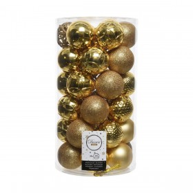 Palle di Natale Decoris 37 Pezzi Oro Dorato Ø 6 cm