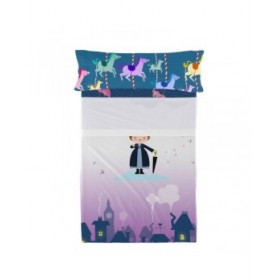 Set di Lenzuola HappyFriday Mr Fox Nanny Multicolore Singolo 2 Pezzi