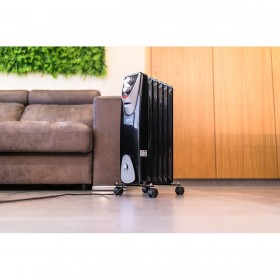 Radiatore EDM 07126 Black Edition Nero/Grigio 1000 W