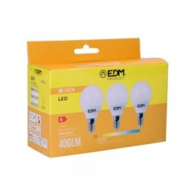 Confezione da 3 lampadine LED EDM 98200 G 35 W 5 W 50 W E14 400 lm Ø 4,5 x 8 cm (3200 K)