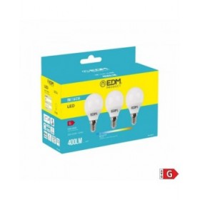 Confezione da 3 lampadine LED EDM 98202 G 35 W 5 W 50 W E14 400 lm Ø 4,5 x 8 cm (6400 K)