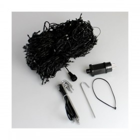 Tenda Luminosa LED Nero Bianco Caldo