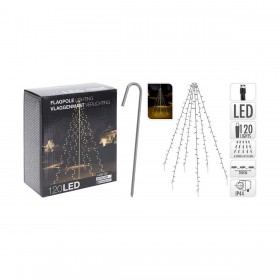 Tenda Luminosa LED Nero Bianco Caldo