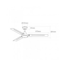 Ventilatore da Soffitto EDM 33981 Bianco 60 W Ø 140 cm industriale