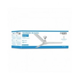 Ventilatore da Soffitto EDM 33982 Bianco 60 W Ø 120 cm Mini industriale