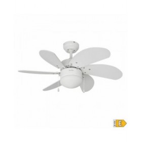 Ventilatore da Soffitto con Luce EDM 33985 Aral Bianco 50 W
