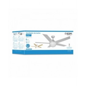 Ventilatore da Soffitto con Luce EDM 33988 Adriatico Bianco 60 W