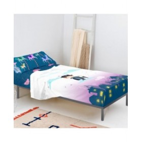 Set di Lenzuola HappyFriday Mr Fox Nanny Multicolore Singolo 2 Pezzi