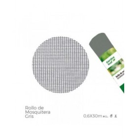 Zanzariera EDM 75870 Grigio Fibra di Vetro 0,6 x 30 m Rotolo