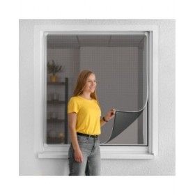 Zanzariera Schellenberg Magnetico Con cornice Fibra di Vetro Bianco (100 x 120 cm)