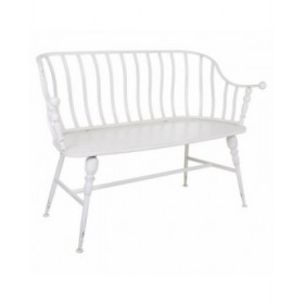 Panca Alexandra House Living Bianco Ferro 53 x 86 x 128 cm