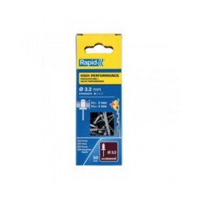 Rivetto Rapid 5000383 Punta da trapano Ø 3,2 x 8 mm Alluminio (50 Unità)