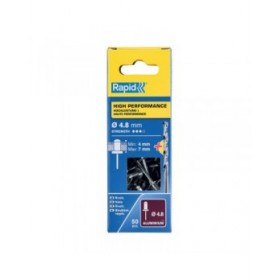 Rivetto Rapid 5000387 Punta da trapano Ø 4,8 x 10 mm Alluminio (50 Unità)