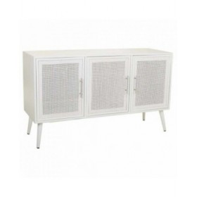 Credenza Alexandra House Living Bianco Argentato Bambù Legno MDF 41 x 71 x 120 cm