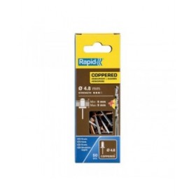 Rivetto Rapid 5001467 Punta da trapano Ø 4,8 x 12 mm Rame Alluminio (50 Unità)