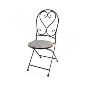 Sedia da giardino Praha Nero Esterno Ferro (39 x 47 x 94 cm)