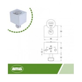 Serratura AMIG A24542-670 Ottone Cromato 6 x 5 cm Persiana Superiore