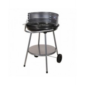 Barbecue a Carboni con Ruote Grill Nero Ø 51 cm