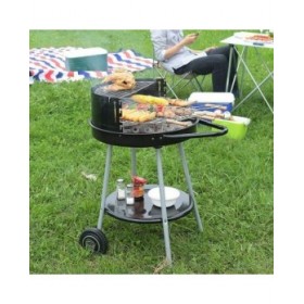 Barbecue a Carboni con Ruote Grill Nero Ø 51 cm