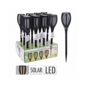 Picchetto solare da giardino Progarden Nero polipropilene Ø 10 x 58 cm Solare Effetto fiamma