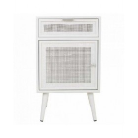 Comodino Alexandra House Living Bianco 36 x 71 x 42 cm