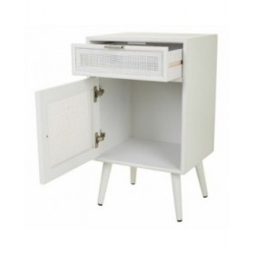 Comodino Alexandra House Living Bianco 36 x 71 x 42 cm