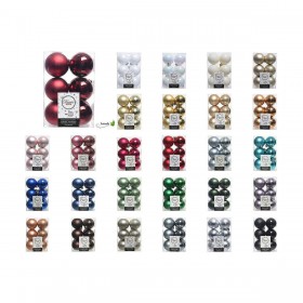 Palle di Natale Decoris 12 Unità Bianco Plastica Ø 6 cm
