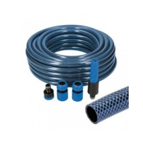 Set di Tubi flessibili con accessori EDM 74099 5/8" 20 mm x 25 m Azzurro (25 m)