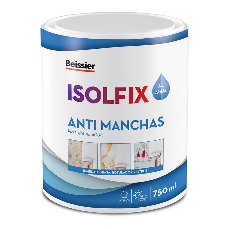 Vernice acrilica Beissier 70249-012 Isolfix Antimacchia Bianco 750 ml