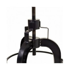 Sgabello Alexandra House Living Marrone Nero Ferro Legno di mango 48 x 54 x 48 cm