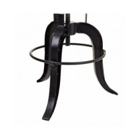 Sgabello Alexandra House Living Marrone Nero Ferro Legno di mango 48 x 54 x 48 cm