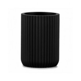 Portaspazzolini da Denti Andrea House Nero Mat Resina (Ø 7 x 9,5 cm)