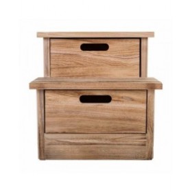 Panca Alexandra House Living Legno di paulownia 34 x 34 x 34 cm Scala