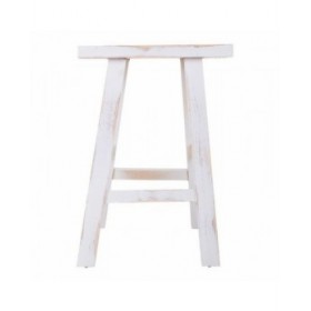 Sgabello Alexandra House Living Bianco Pino 25 x 50 x 35 cm