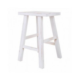 Sgabello Alexandra House Living Bianco Pino 25 x 50 x 35 cm