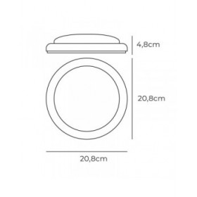Applique LED EDM 32407 Bianco Alluminio Plastica F 18 W 120 W 1820 Lm Rotondo (6400 K)