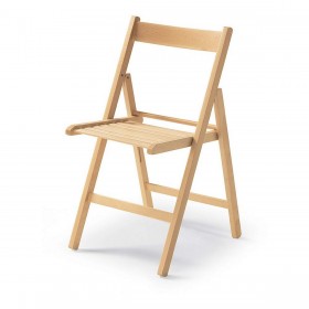 Sedia Pieghevole Marrone Legno Faggio 79 x 42,5 x 47,5 cm