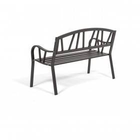 Panca con Schienale Antracite Ferro (123 X 53 X 86 cm)