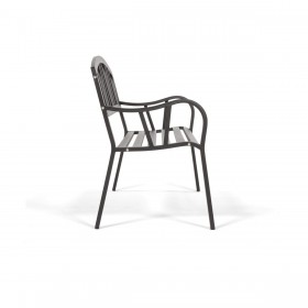 Panca con Schienale Antracite Ferro (123 X 53 X 86 cm)