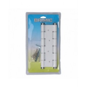Cerniera Micel BS10 M57001 Bianco Alluminio 180 x 33 mm Doppia azione