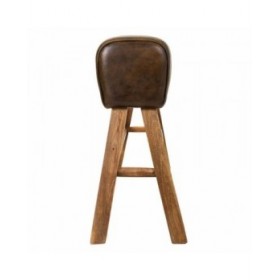 Panca Alexandra House Living Marrone Naturale Pelle Legno di mango 35 x 76 x 120 cm