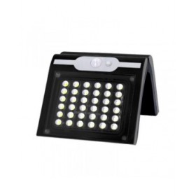 Applique da Parete EDM 31847 Nero 2 W 220 lm Sensore di Movimento Solare (6500 K)