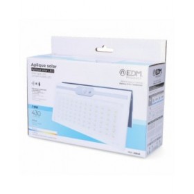 Applique LED EDM 31848 Bianco 6 W 430 Lm 6500 lm Solare Sensore di Movimento 6500 K