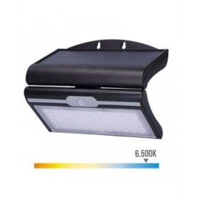 Applique da Parete EDM 31849 Nero 6 W 430 Lm 6500 lm Sensore di Movimento Solare (6500 K)