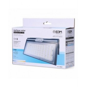 Applique da Parete EDM 31849 Nero 6 W 430 Lm 6500 lm Sensore di Movimento Solare (6500 K)